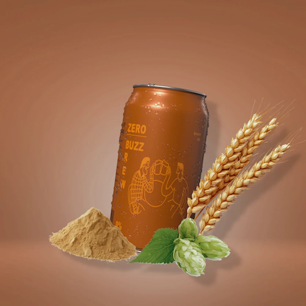Billede af vores alkoholfri øl med smagen af brown ale