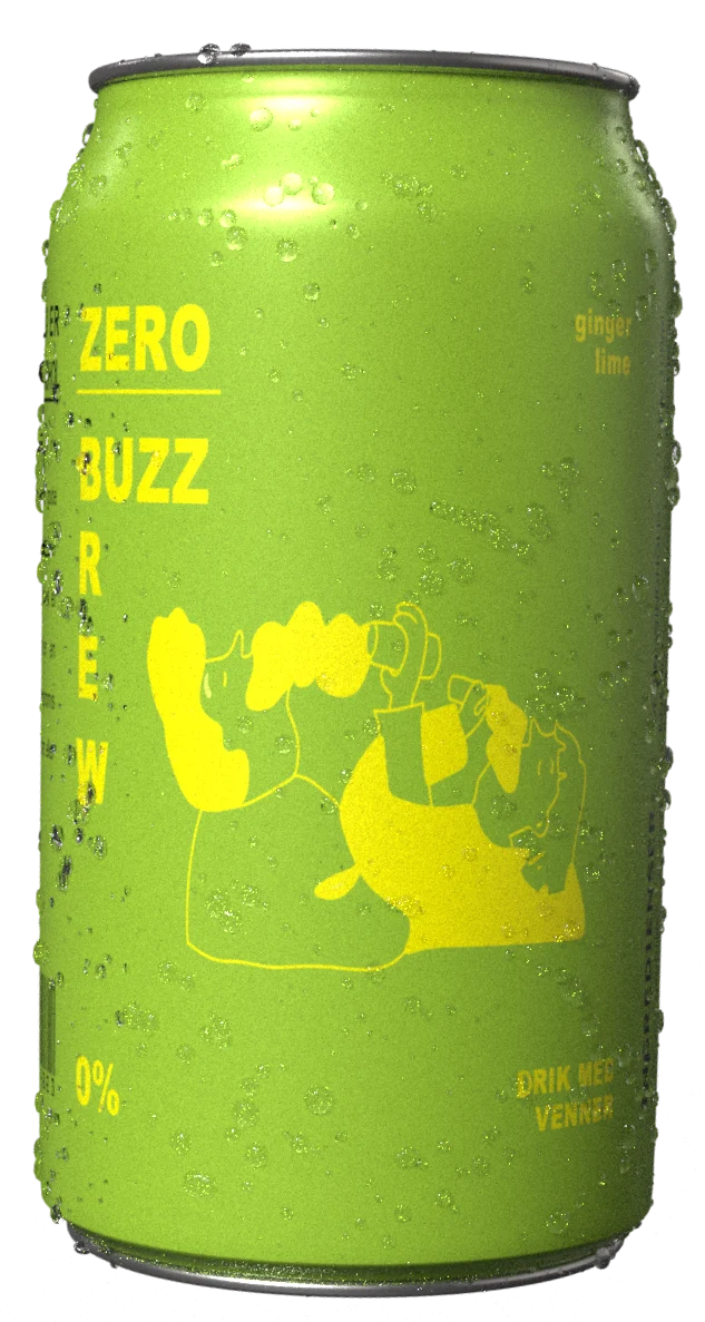 Billede af ZeroBuzz Brew's Lime og Ginger dåse øl