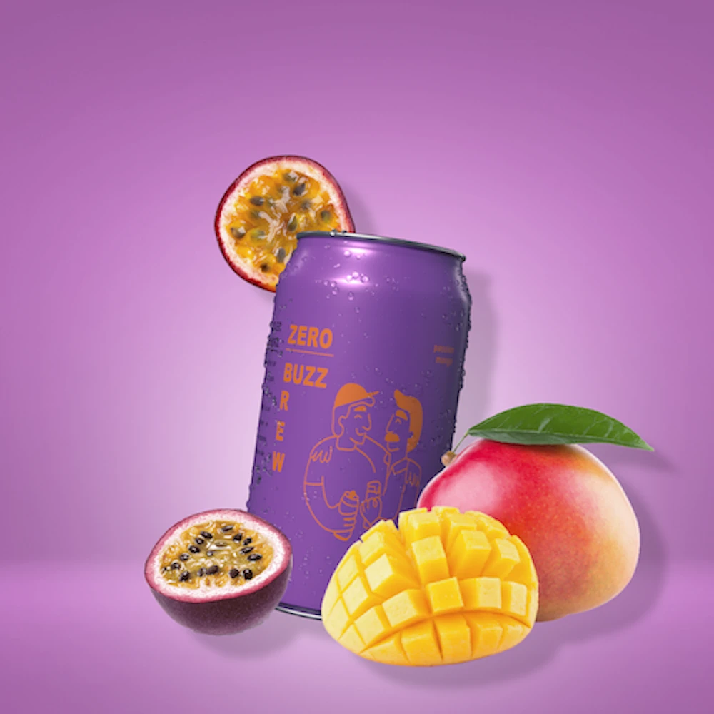 Billede af vores alkoholfri øl med smagen af mango